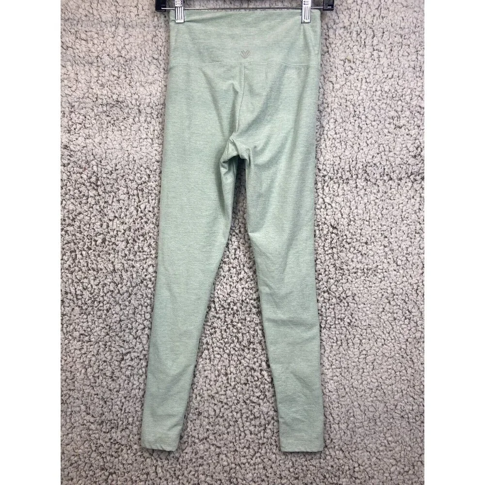 Light green leggings two tone top accent women's size Small - Picture 4 of 9